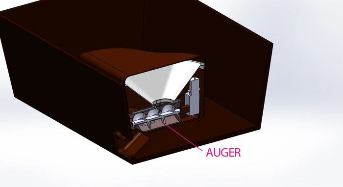 A rendering of the auger for the device