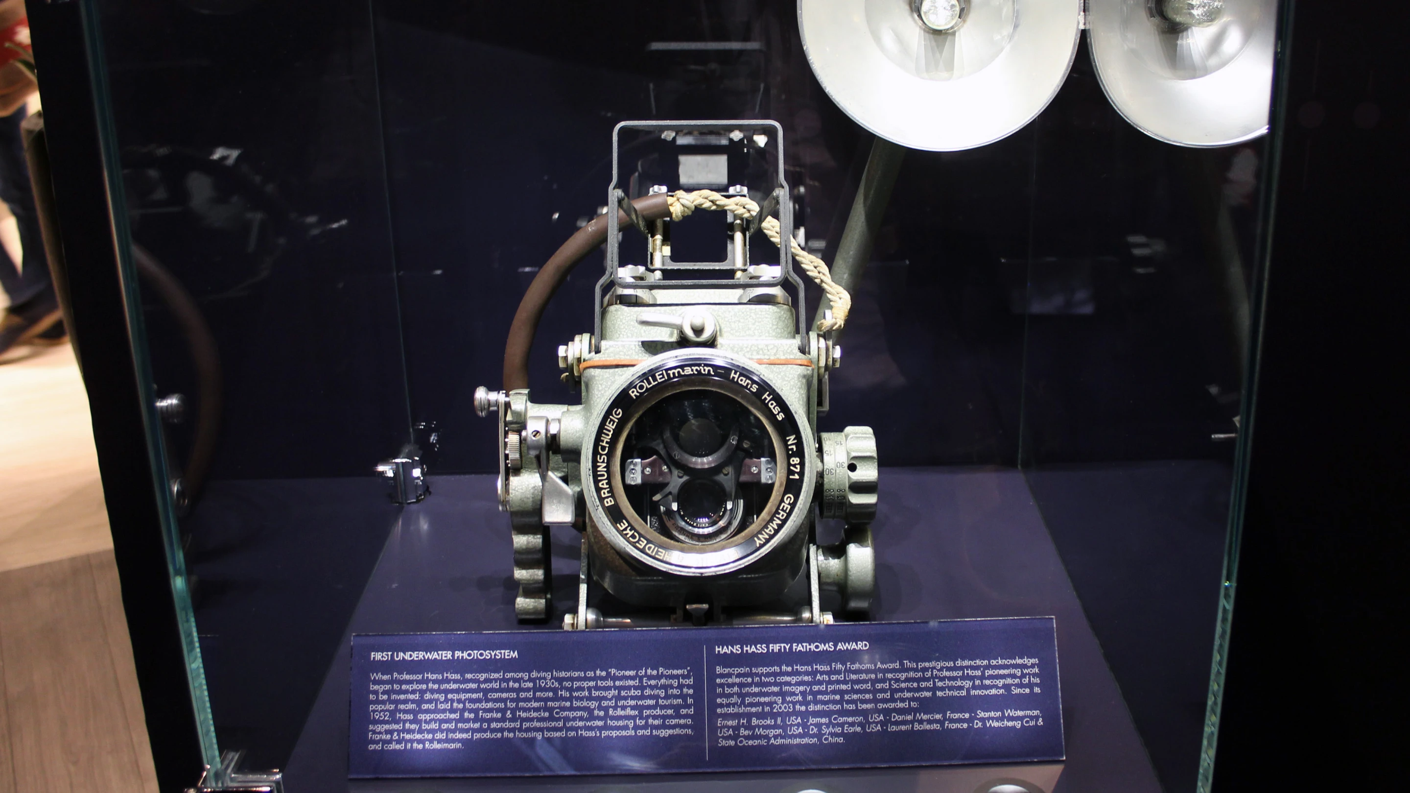 This example of the first underwater photosystem was on display in Blanc Pain's booth (Photo: Chris Wood/Gizmag.com)