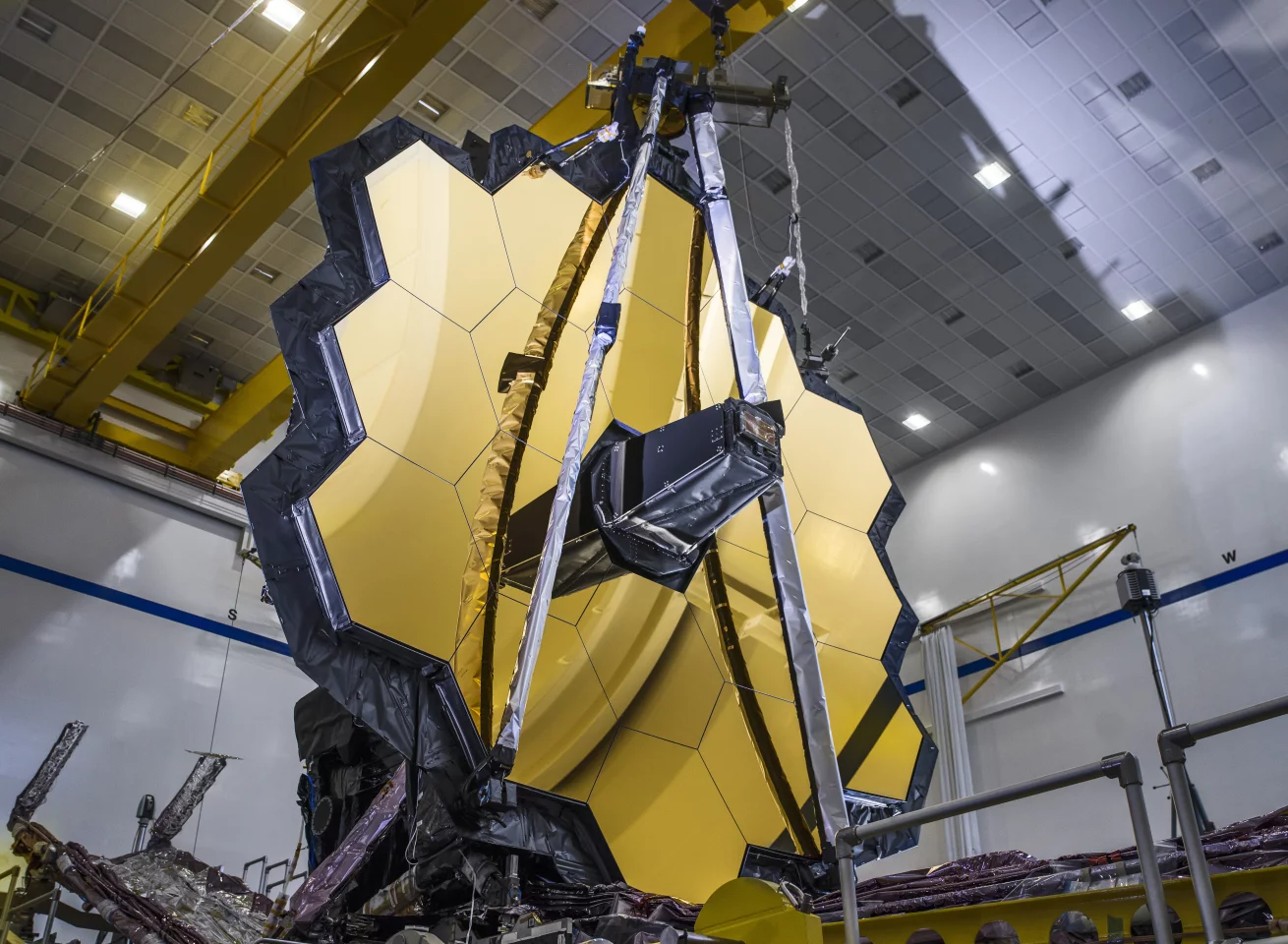 NASA unfurls the mirrors of the James Webb Space Telescope in a deployment test