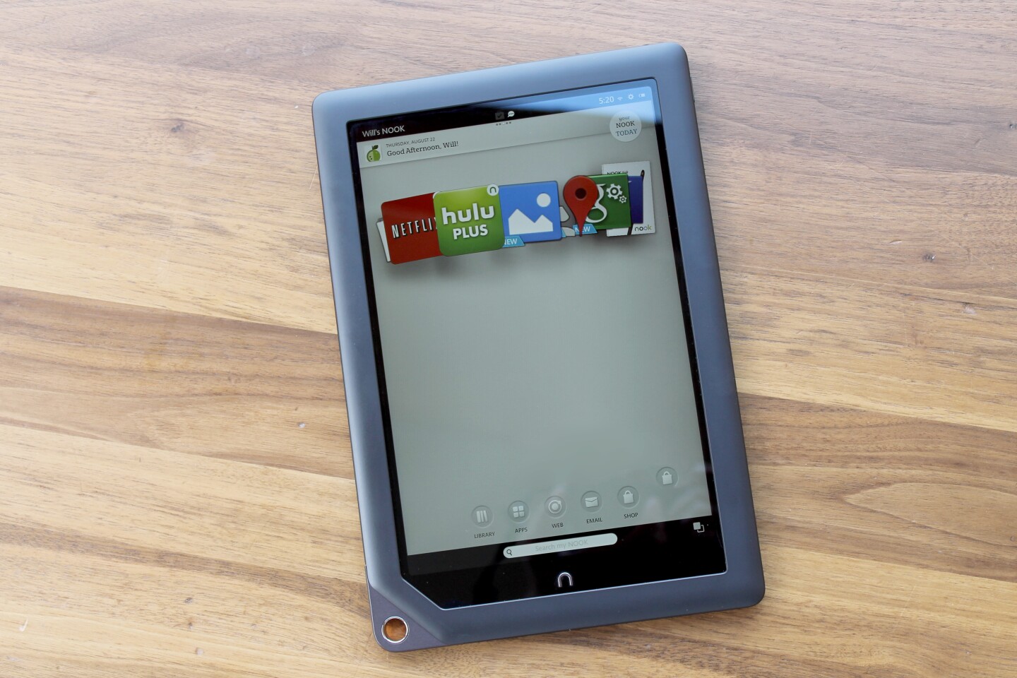 B&N's stock software is tailored for buying Nook e-books and other media