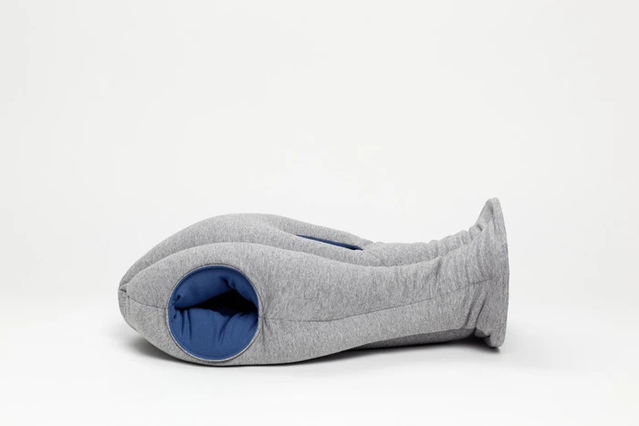 The holes on the side of the Ostrich Pillow are designed for your hands