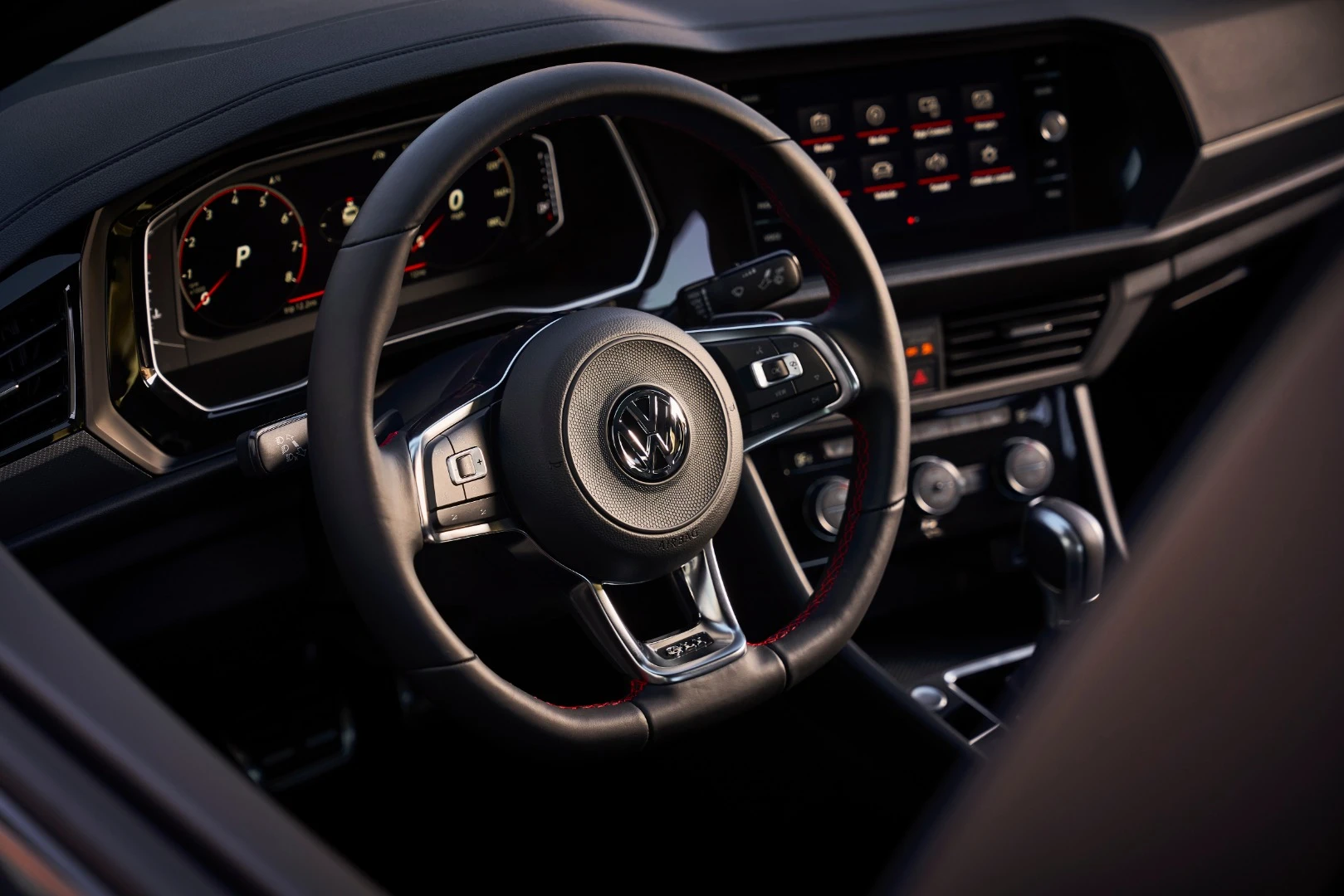 The Jetta GLI has a six-speed manual transmission in front-wheel drive. This manual transmission can be upgraded to a seven-speed dual-clutch (DSG) automatic
