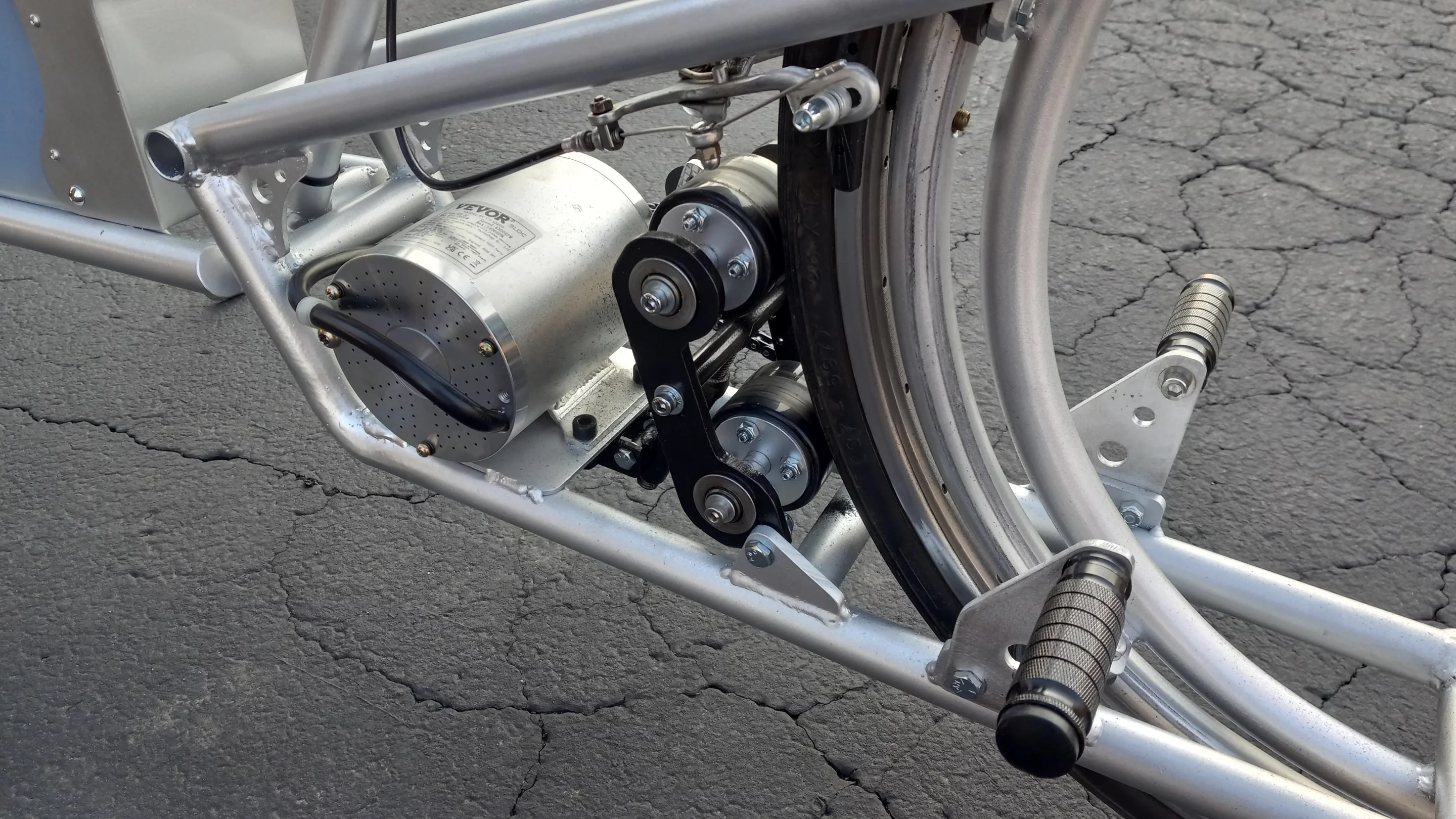 Blue Steel has foot pegs instead of pedals