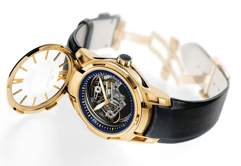 Revelation R01 Double Complication - 45 mm diameter in yellow gold.