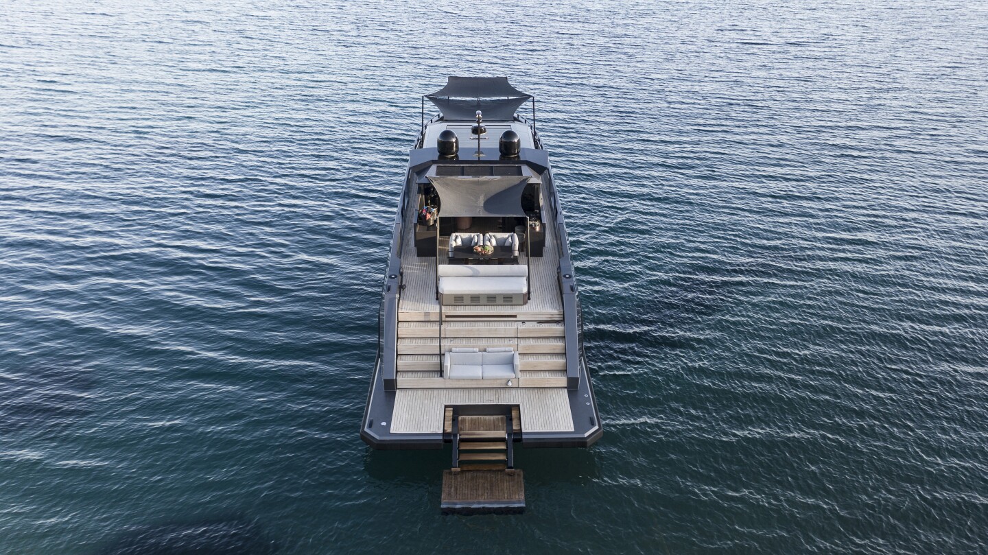 A look at the aft deck and swimming platform