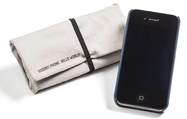 ThinkGeek is now selling a the Blokket, a small pouch that can hold mobile devices or RFID-chipped IDs and block them from receiving any incoming wireless signals
