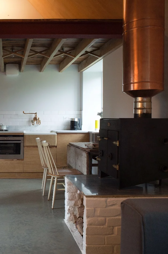 Liddicoat & Goldhill worked with the clients to blend old and new, playful and practical, industrial chic and residential comfort
