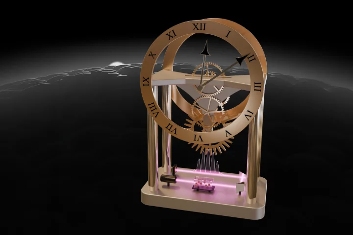 An artist's impression of the new nuclear clock
