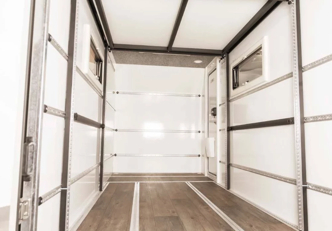 The 13,900-euro base Cube 3 isn't a warm or pretty space, but it is a versatile blank canvas ready to serve loyally as a cargo trailer or build up into a capable modular camper