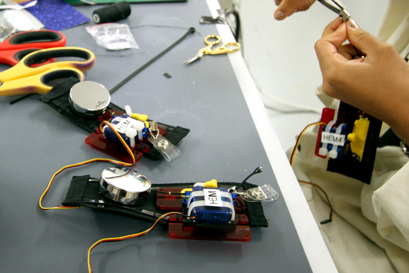 The jackets feature a bespoke Arduino shield, CMU and Raspberry Pi Camera, CO2 Inflators, CNC embroidering and a 4.0 amp hour 18 V battery pack (Photo: Hirsch & Mann)