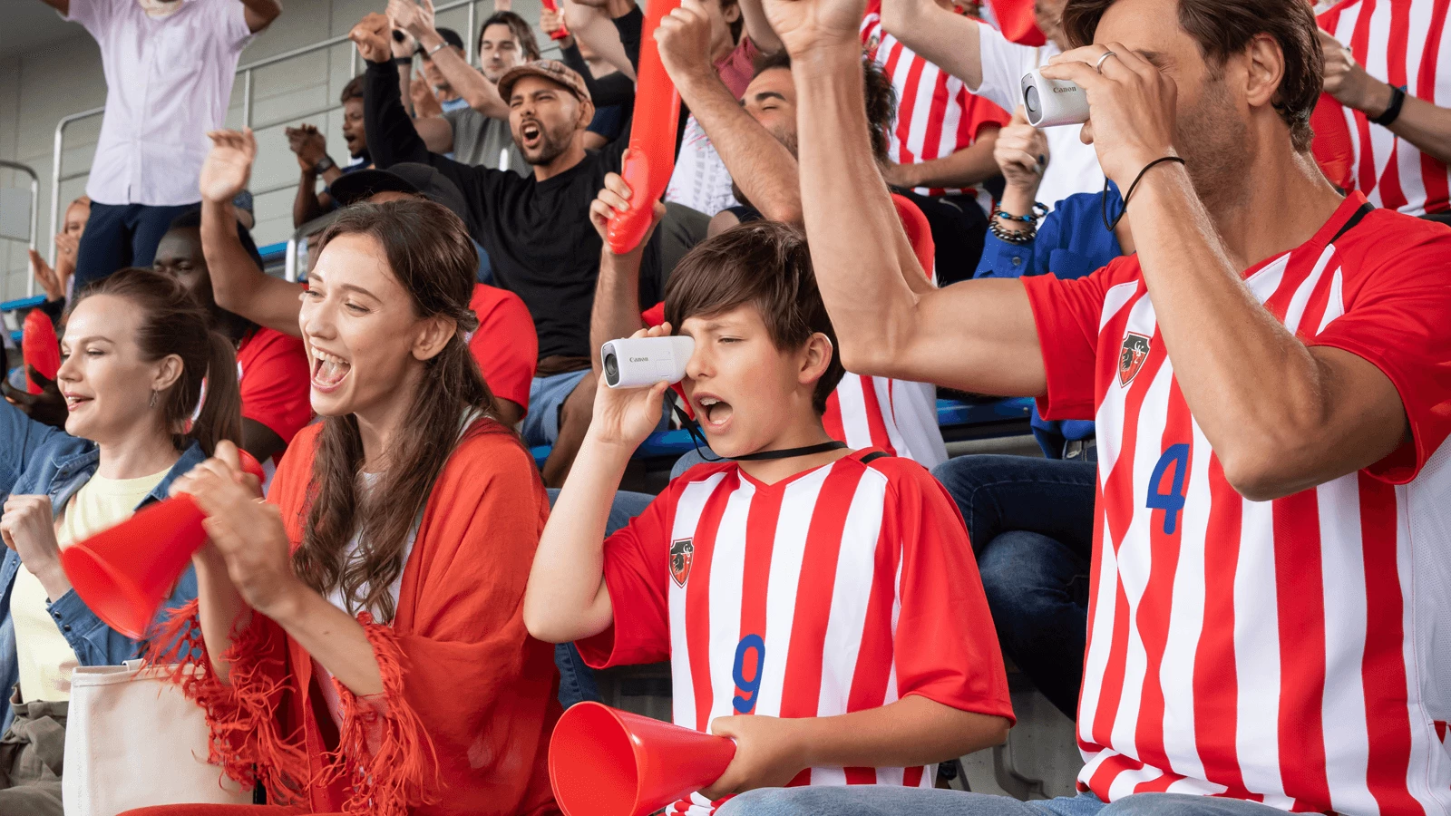 Canon offers a chance to zoom in on the playing field on match day, and snap photos or record video of the action