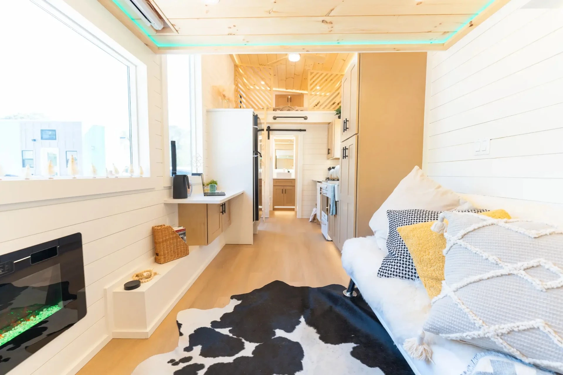 The Premium Vista's ground floor is finished in pine and measures 204 sq ft (19 sq m)