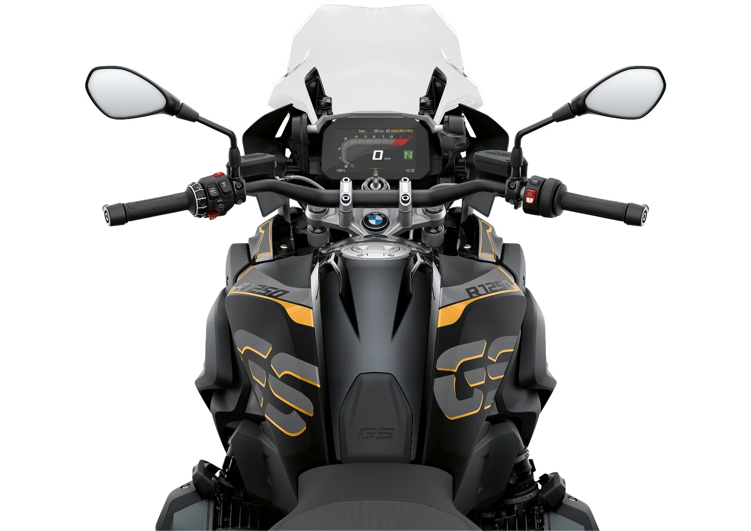 Rider's view aboard the 2019 BMW R 1250 GS