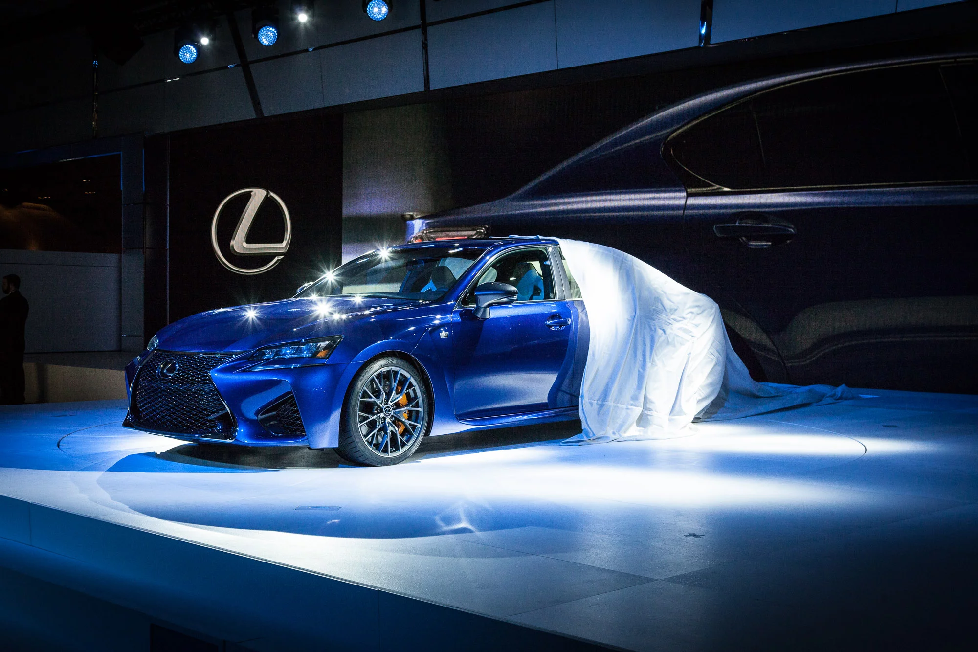 Lexus unveiled its GS-F V8 sedan, a sportier and sharper handling version of the GS aimed at performance drivers (Photo: Gizmag/Loz Blain)
