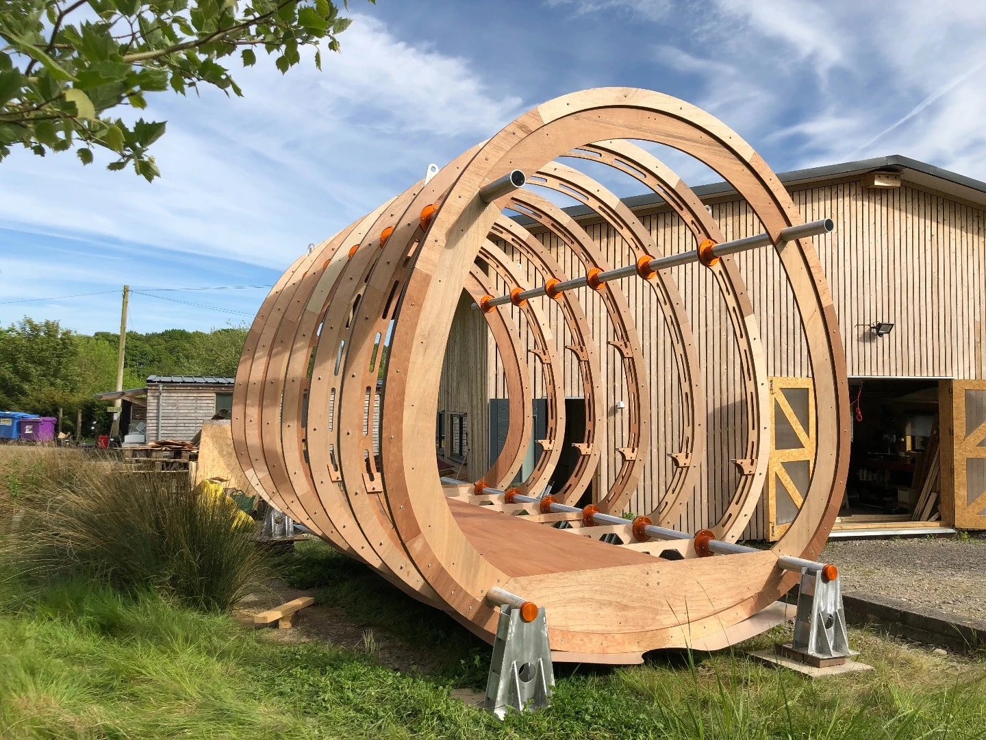 The Fuselage's shell is built from sustainably-sourced wood