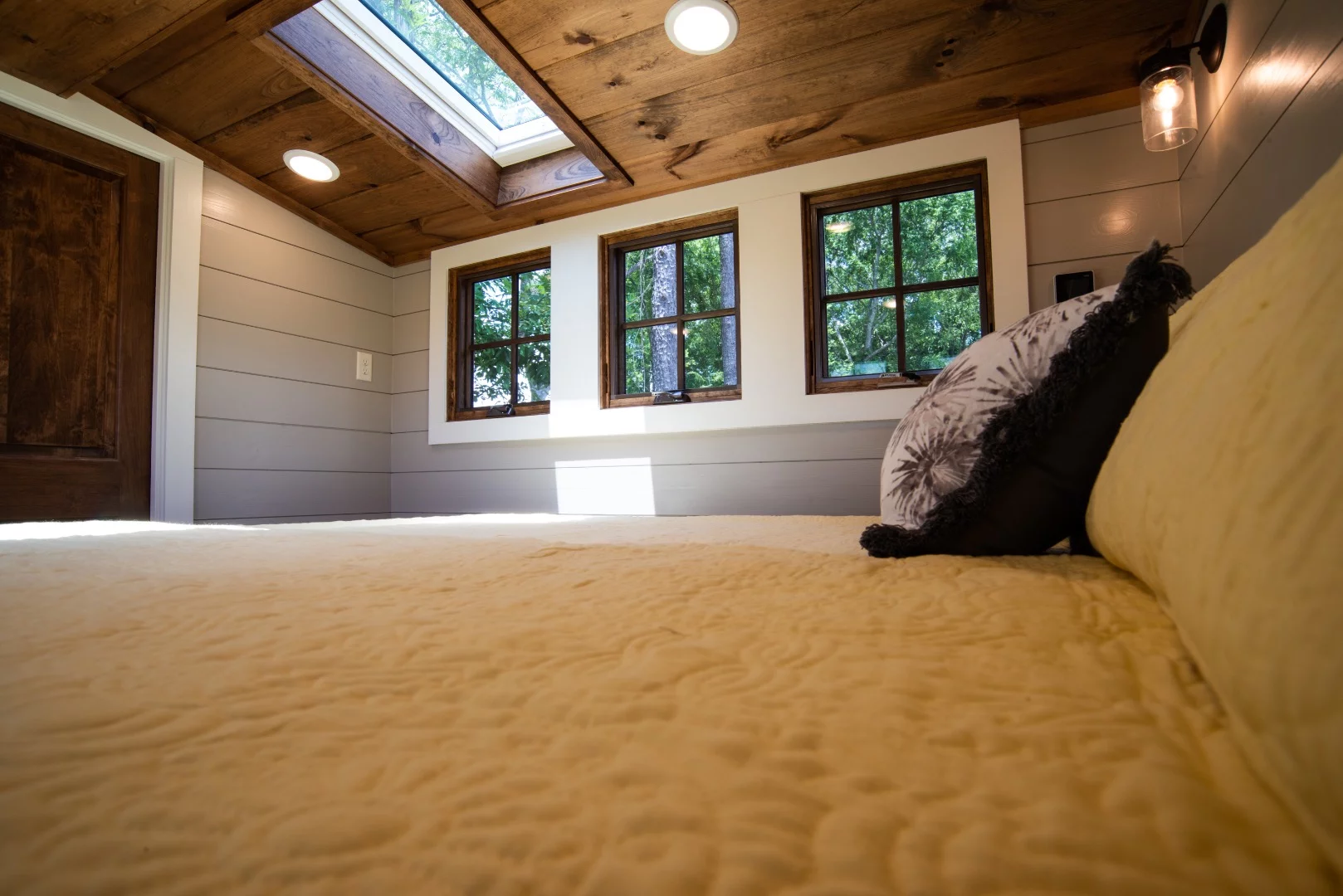 The Denali XL's bedroom is topped by two skylights