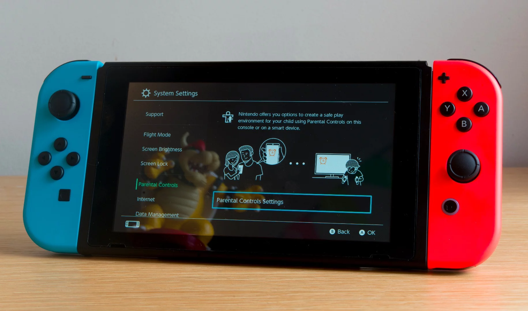 Some parental controls can be set direct on the Nintendo Switch console