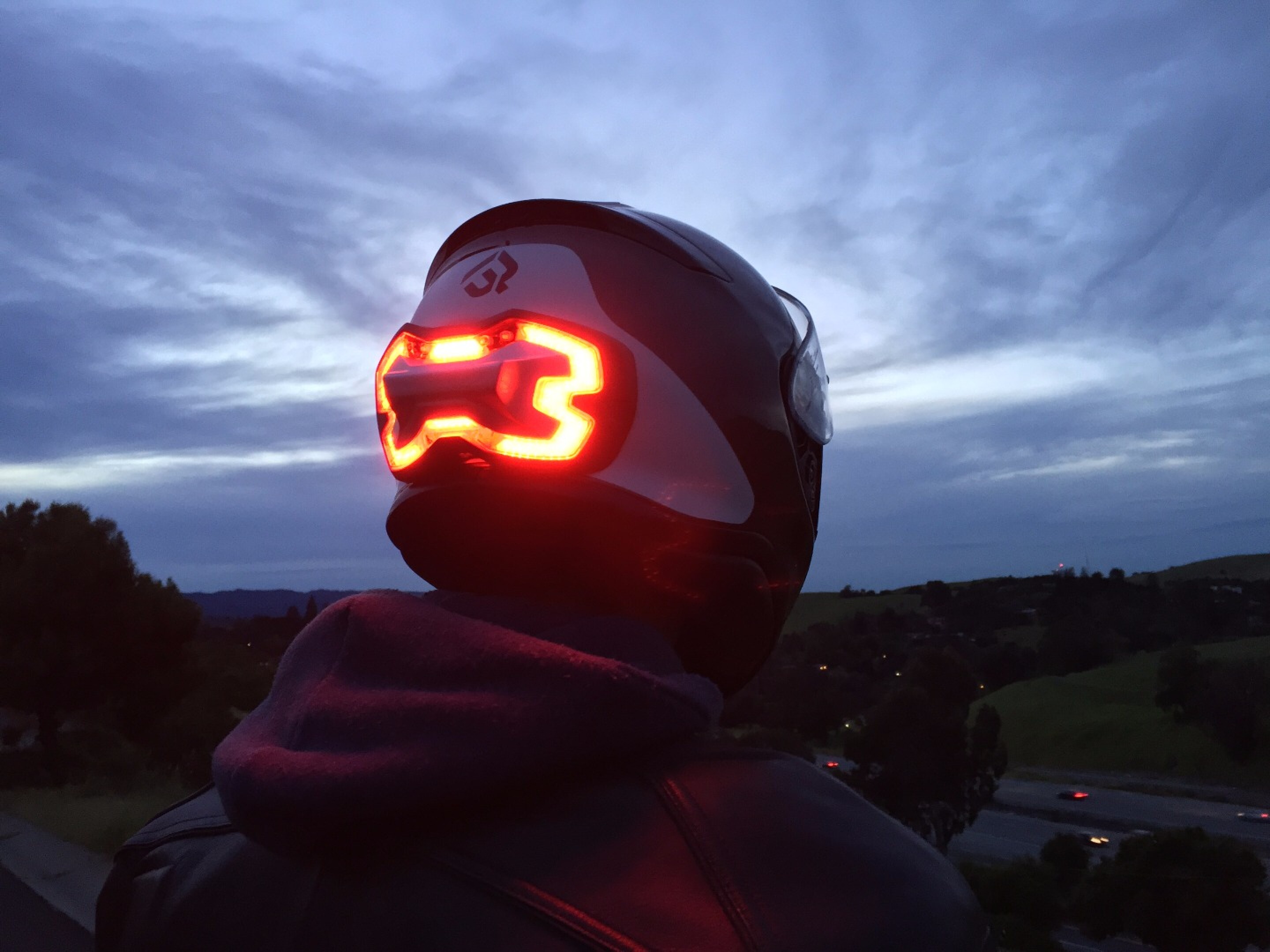 New device aims to put brake lights on motorcyclists' heads