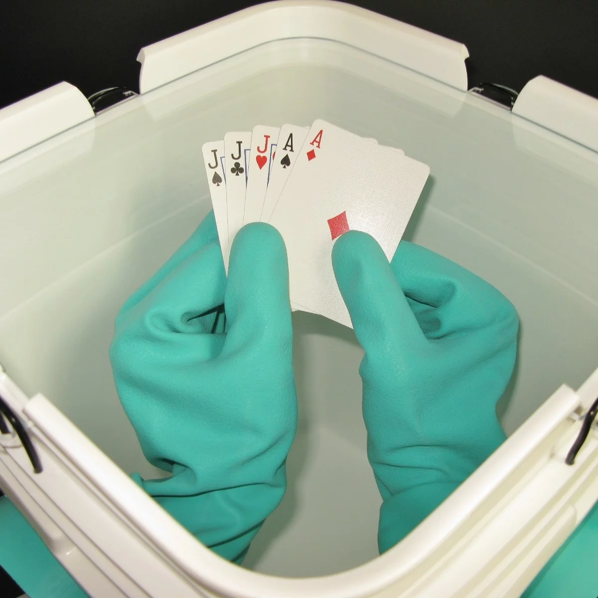 The Glovebucket could also be used for really dirty card games