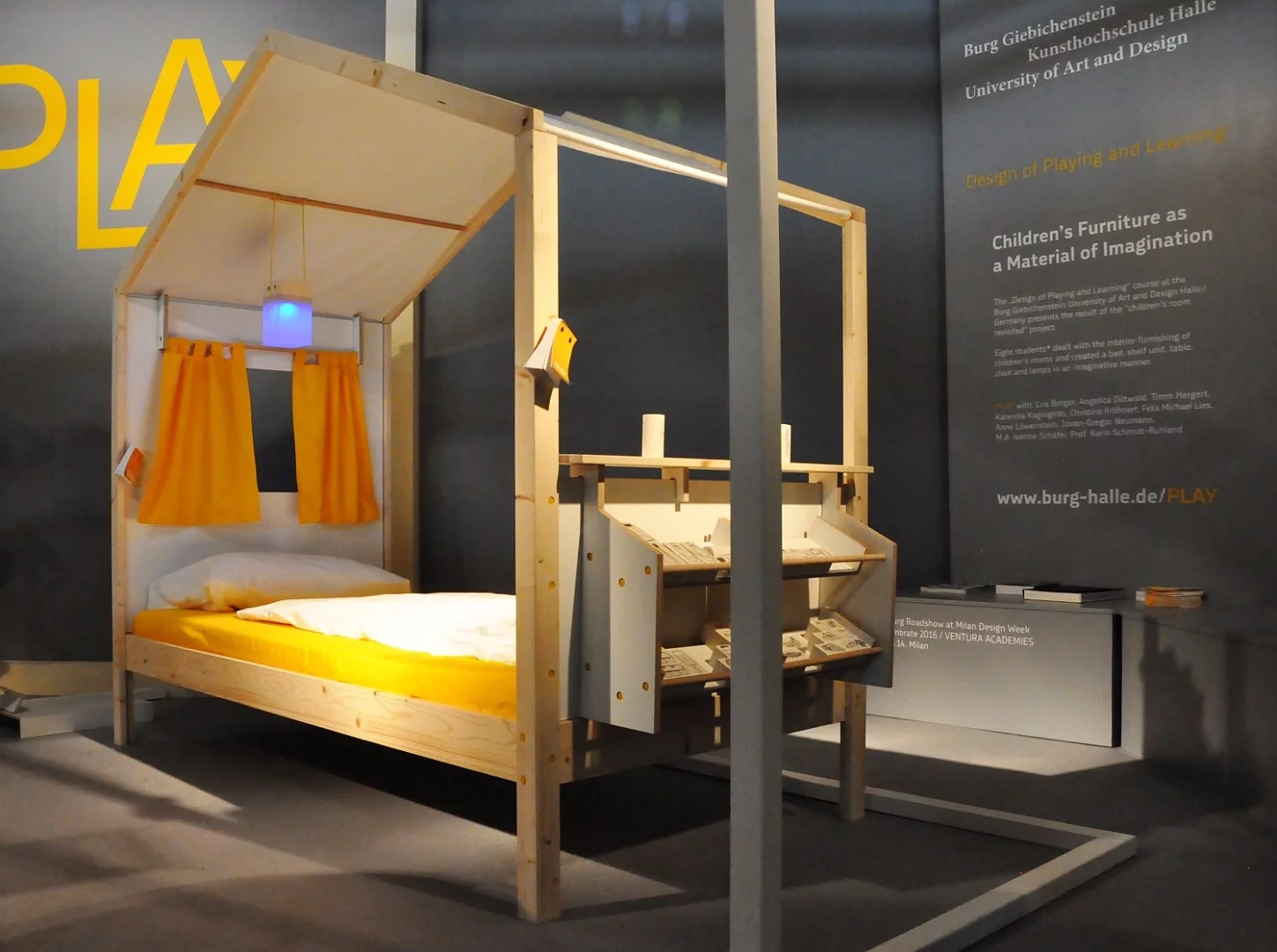 Eightstudents from the Burg Giebichenstein University of Art and DesignHalle showcased their unique collection of children's furniture