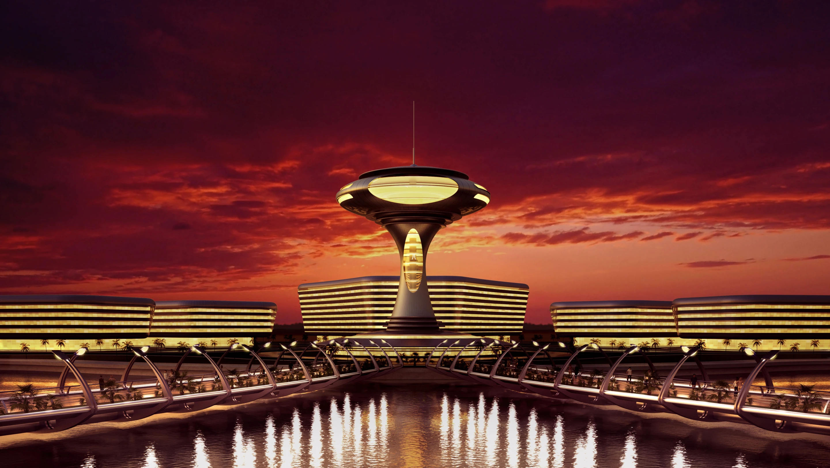 The resort's panoramic restaurant tower (Image by Giancarlo Zema Design Group)