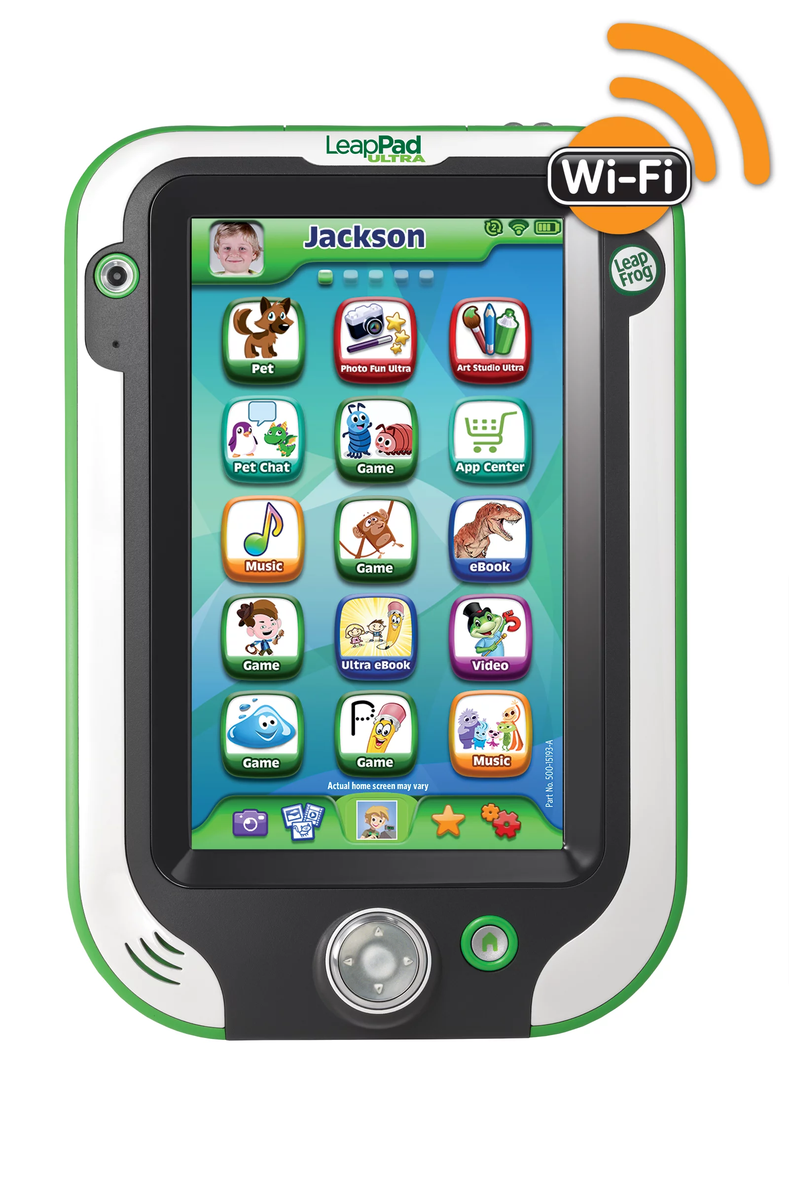 The bigger screen on the LeapPad Ultra measures seven inches and