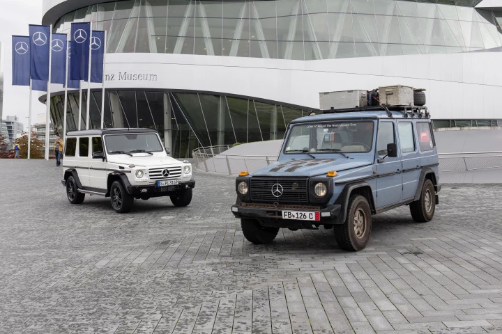 The G-Class Edition 35 with one of its older siblings