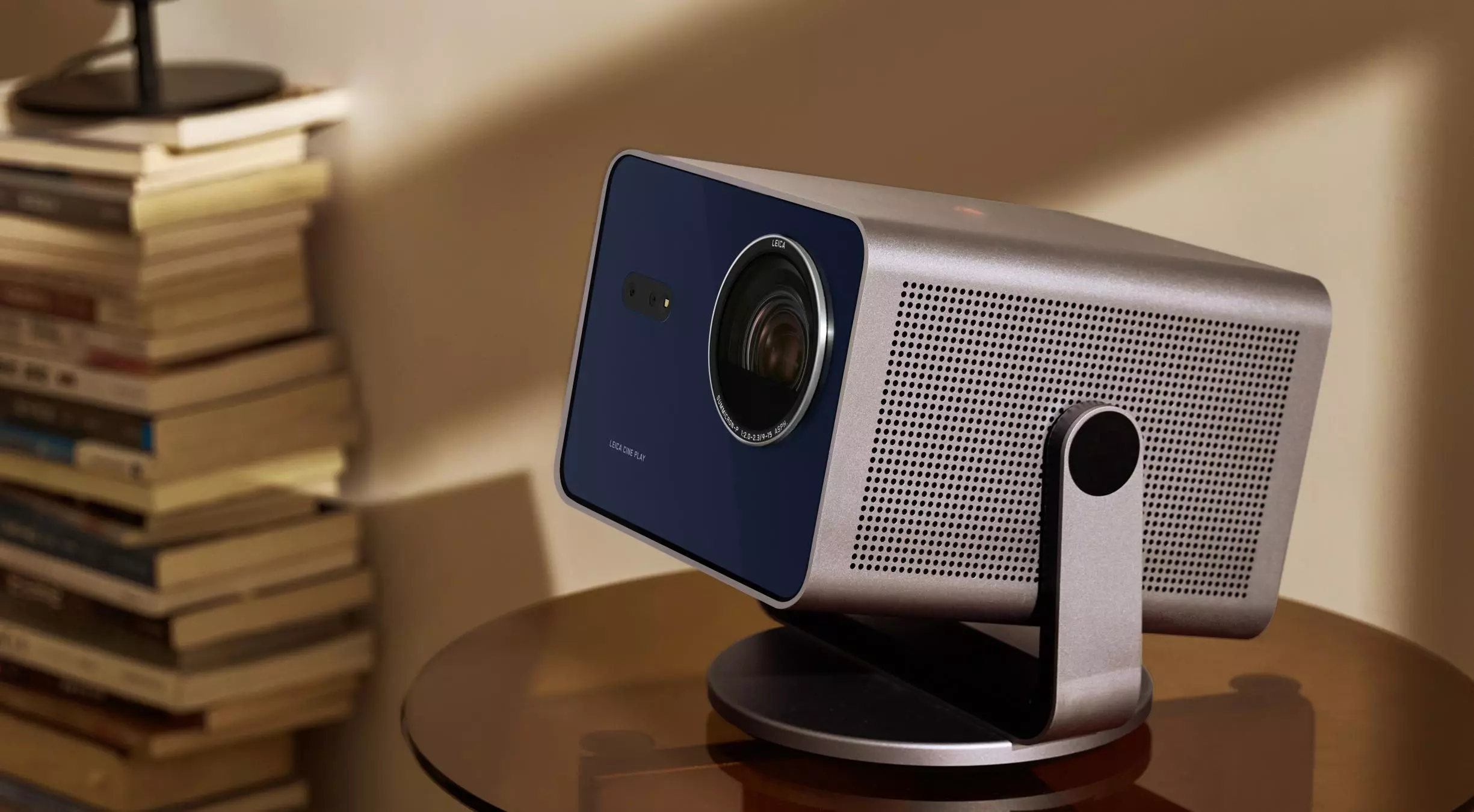 The Cine Play 1 Plus 4K laser projector can be had with an optional gimbal stand