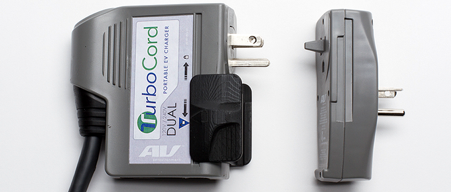 The dual-voltage TurboCord and 240-volt adapter