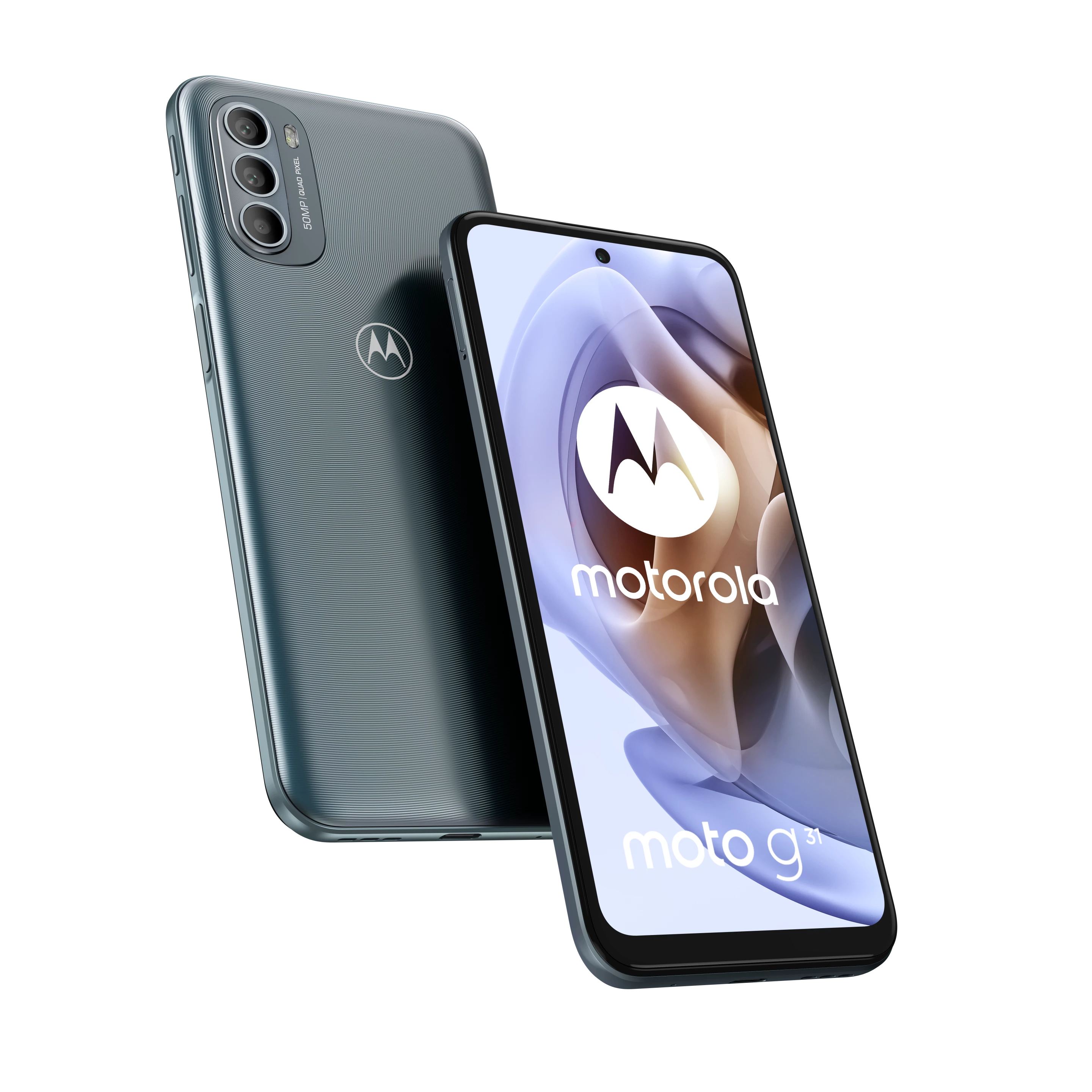 The moto g31 features a 6.4-inch FHD+ OLED display, and a 50-MP multi-camera array