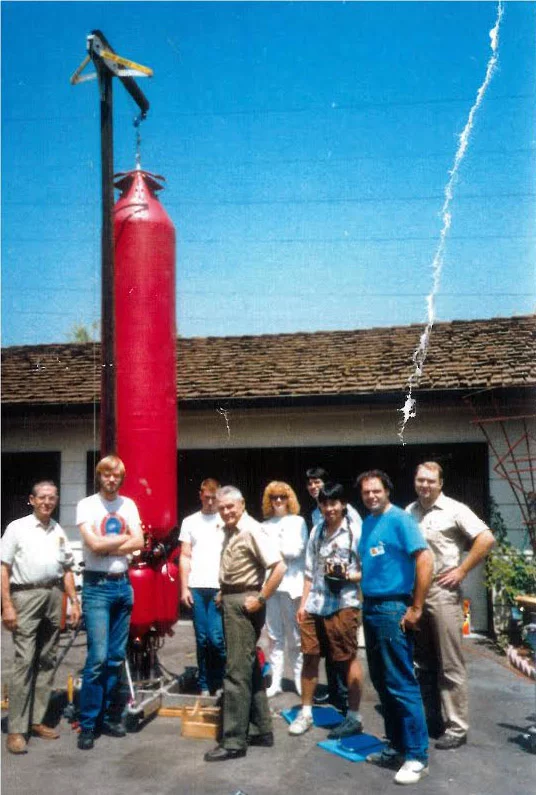 The Truax X-3 rocket and crew to include: Phil Witham, Scott Truax, Robert Truax, Brian Lue, Andy Laird, and Craig Adams