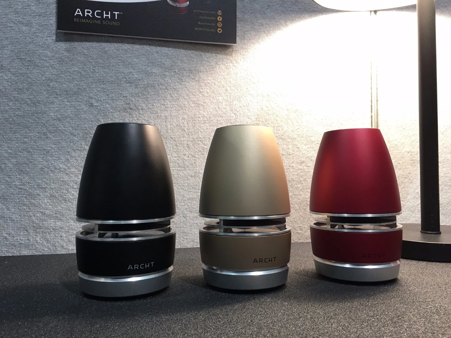Trio of Archt Mini speakers, live from CES 2016