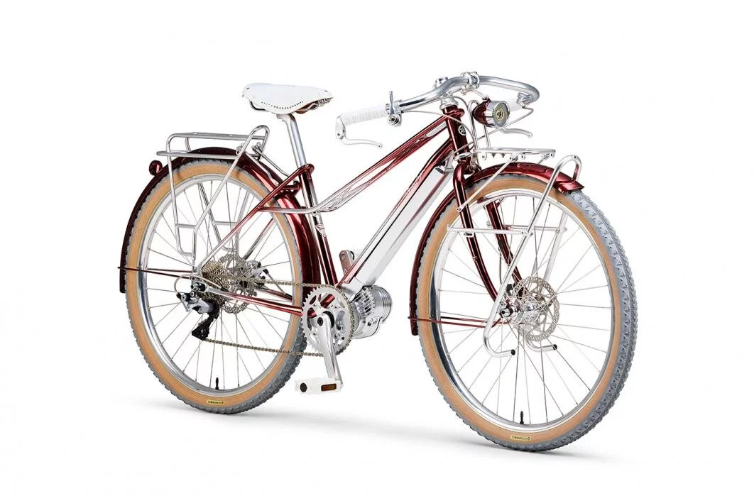 I love that the Y-00B: Bricolage ebike looks straight out of the 50s with its sophisticated color scheme