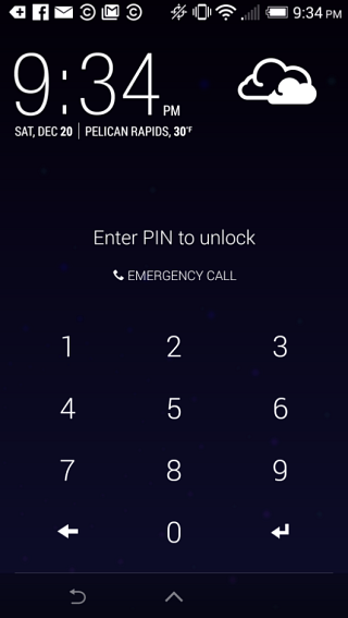 Create a lock screen password or PIN