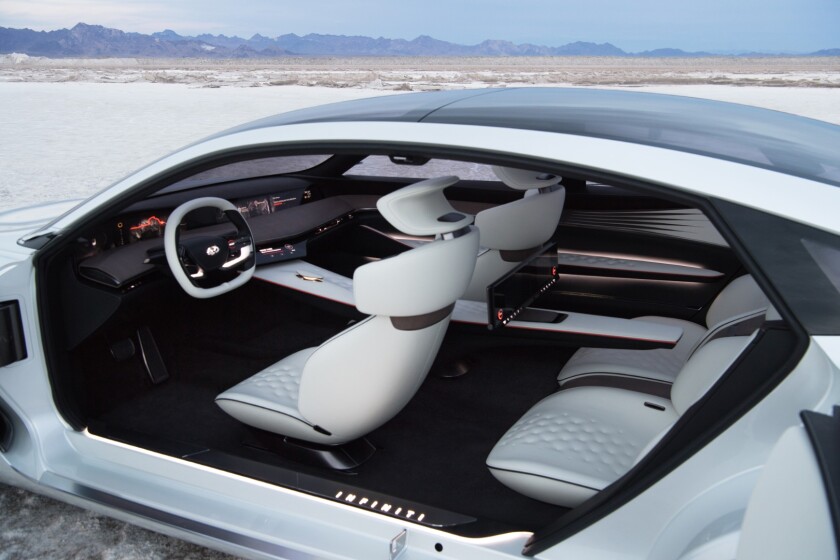 That larger cabin in a smaller frame means that pillarless design is very doable in the Infiniti Q Inspiration