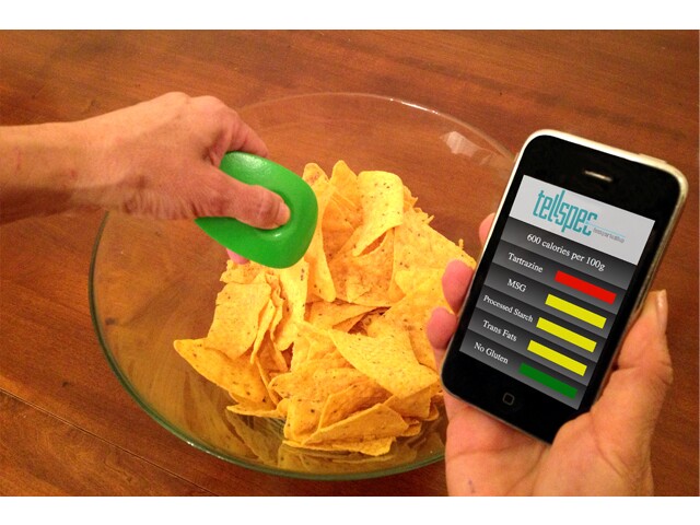 TellSpec will warn you when a food contains allergens such as gluten or egg (Photo: TellSpec)