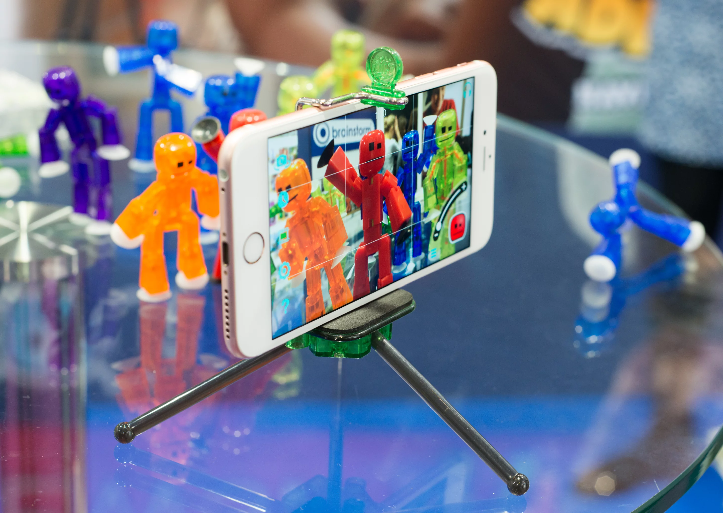 The StikBot app lets children film their own stop motion animations and add voice overs and sound effects before sharing them online