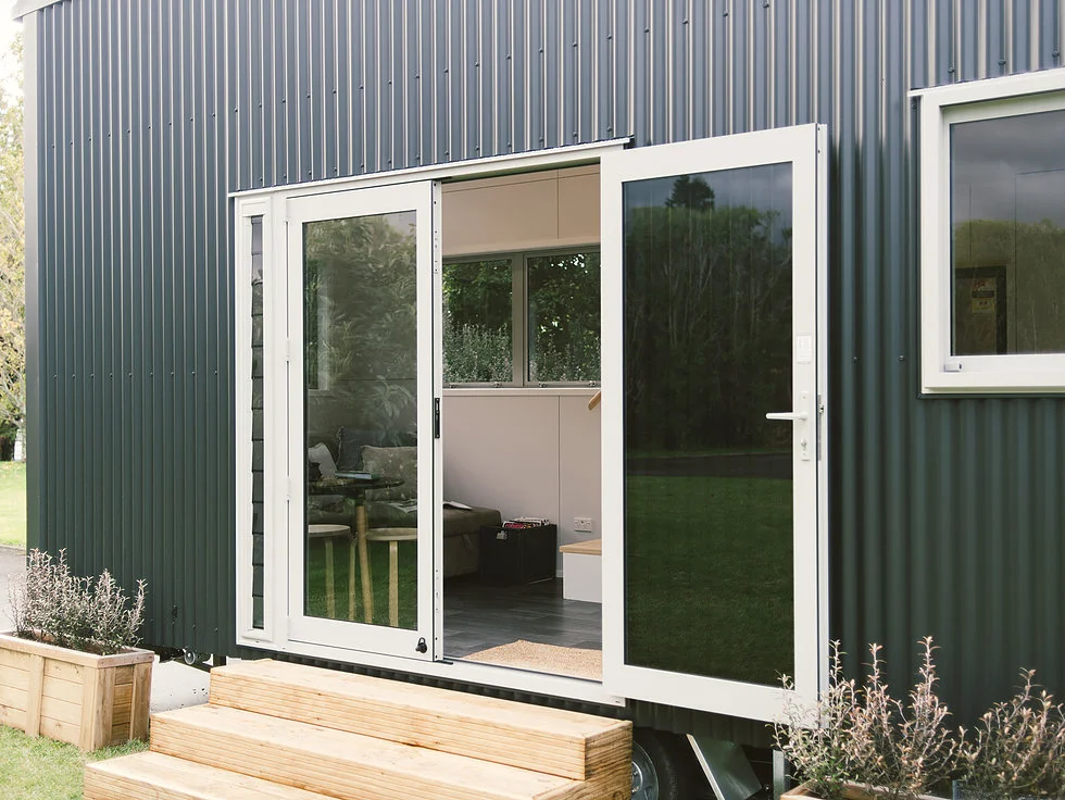 The Buster Tiny House measures 7.2 m (23 ft)-long