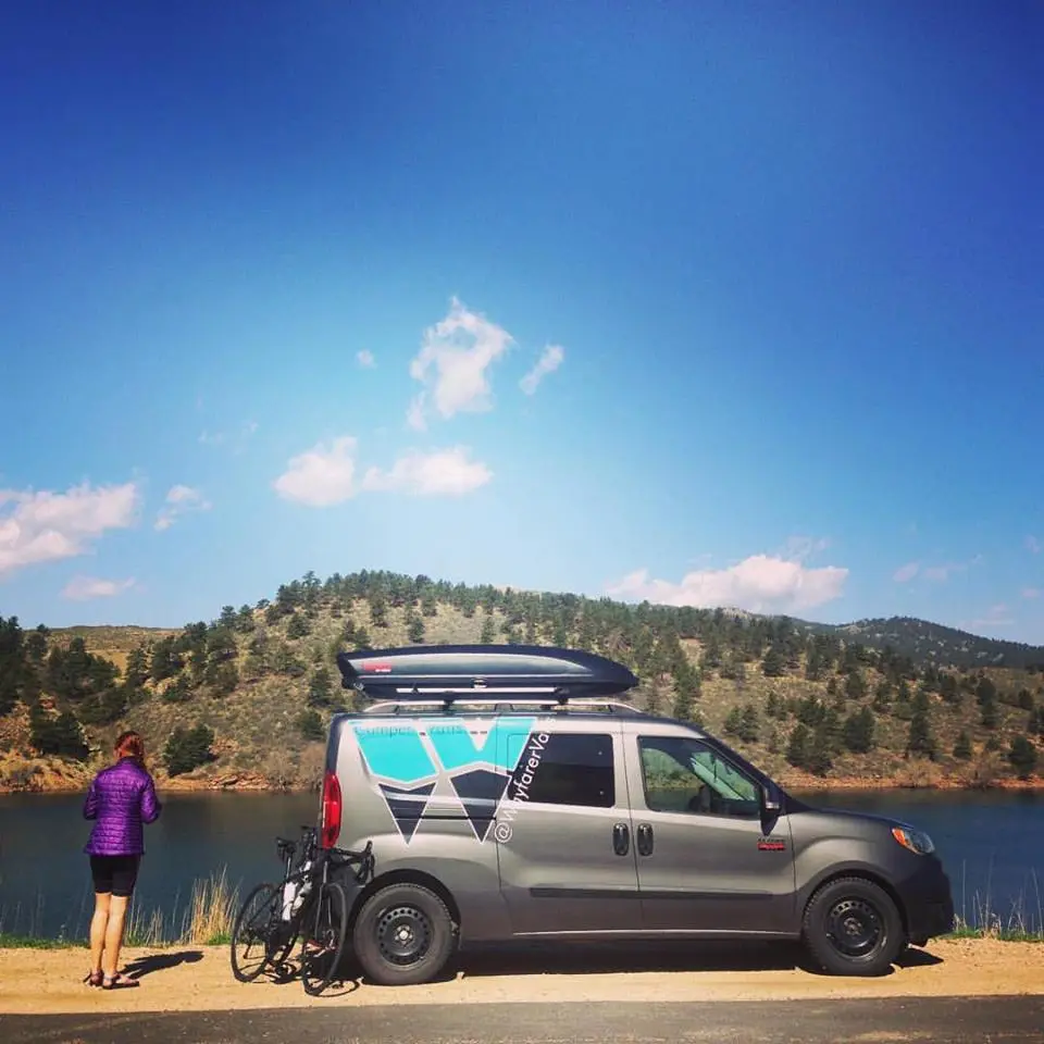 On the road in the Wayfarer camper van
