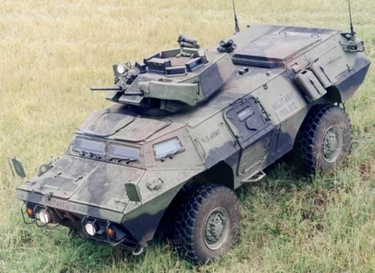 The ASV’s advanced armour defeats .50 cal AP on the front, rear and sides of the vehicle. Its crew is also protected from 12-pound mine blasts under each wheel and fragments from 155-mm artillery shells detonated at 15m overhead.