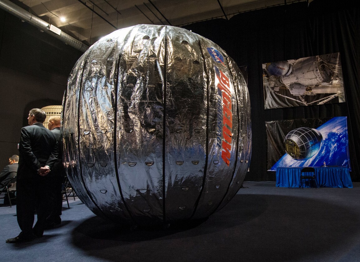 Full size mockup of the Bigelow Expandable Activity Module to be added to the ISS (Photo: NASA)