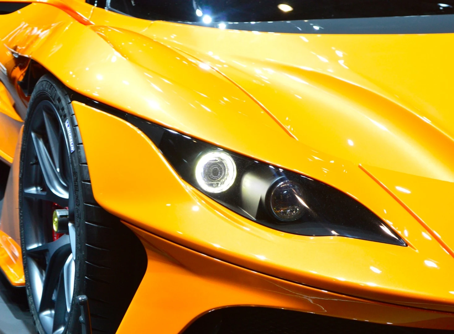 The split bodywork around the headlamps is one of many interesting visuals