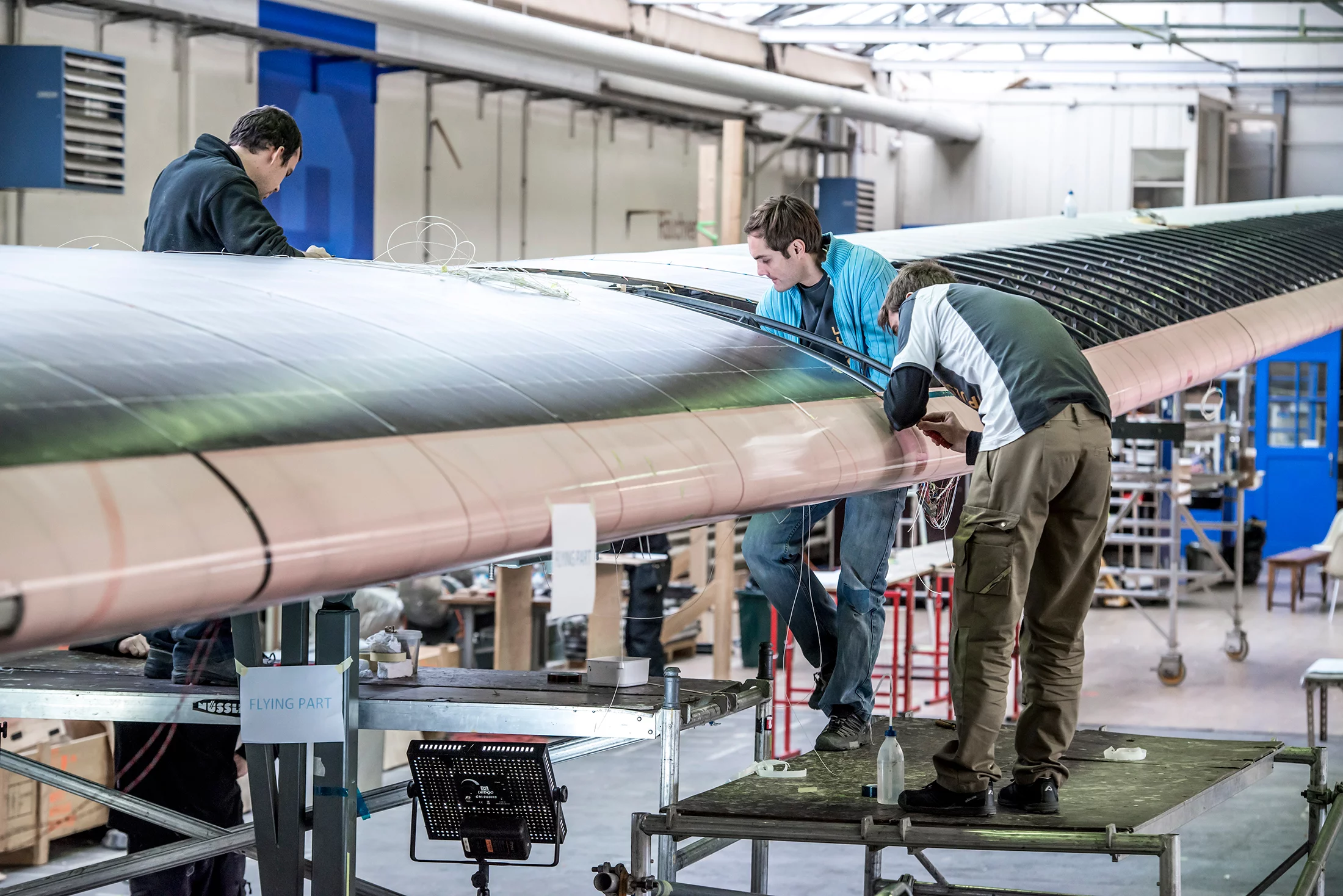 Fitting the solar panels