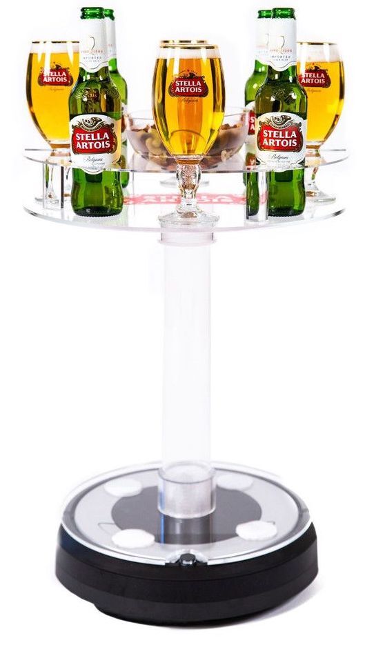 The Bartending Automated Robotic Technology (BART) is a Plexiglass attachment that allows a robot vacuum to serve drinks