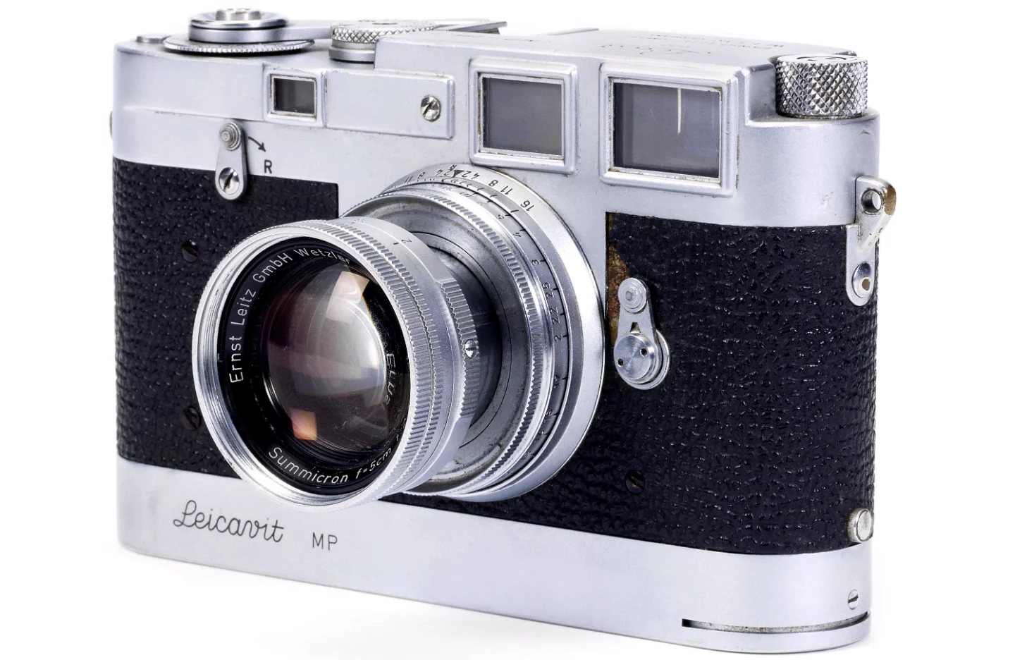 Even Robert White's beloved camera collection (he became wealthy in the photographic trade) fared well in comparison to the motorcycles, with this Leica MP-294 (below) estimated at £15,000 to £20,000, selling for £26,250 ($34,200).