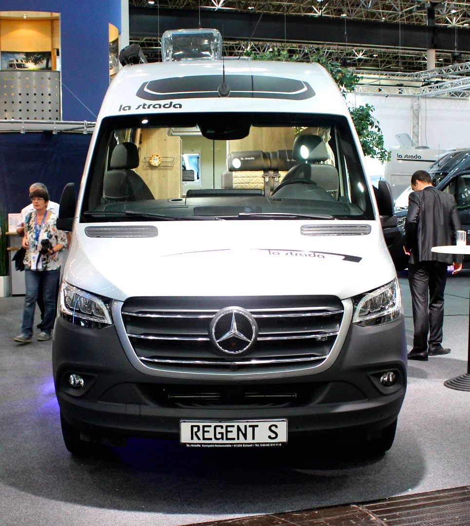 The new Sprinter has a tauter set of headlights and a slightly less pointy grille surround shape