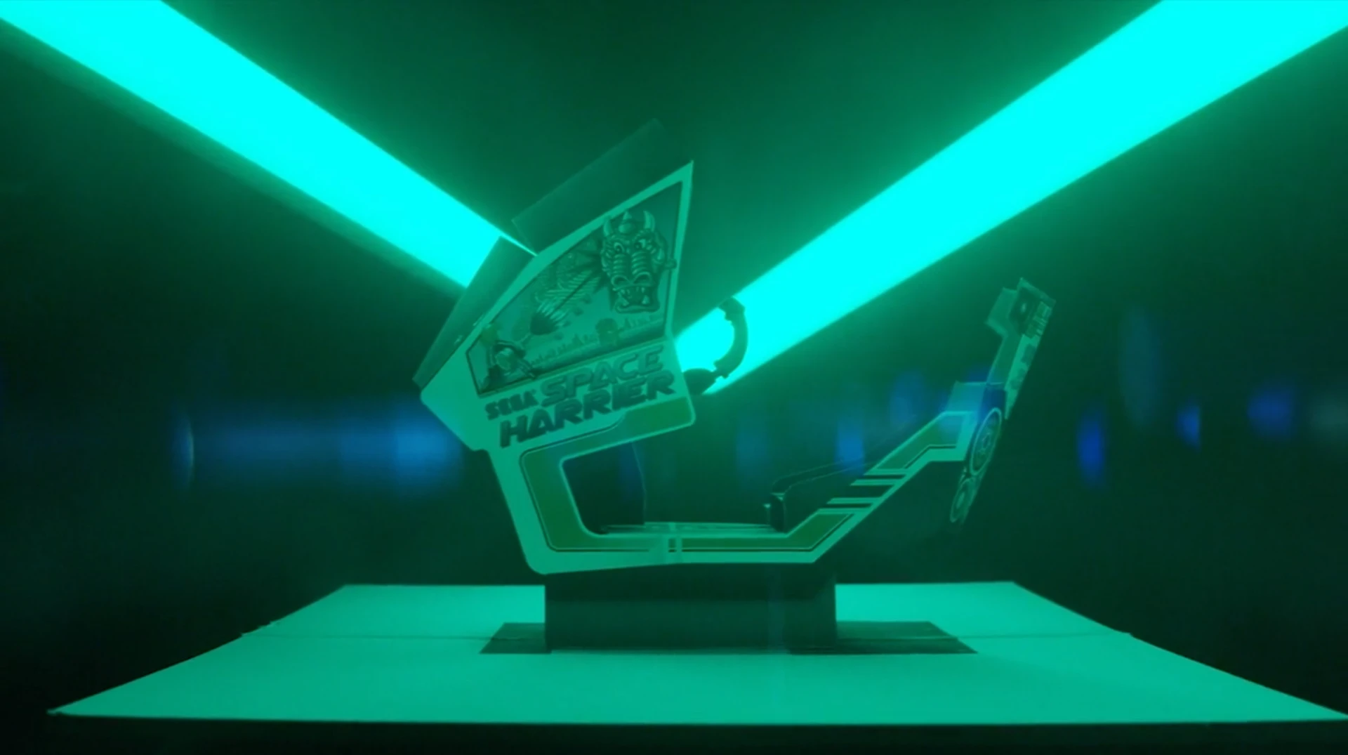 Space Harrier is one of the cabinets featured in the book