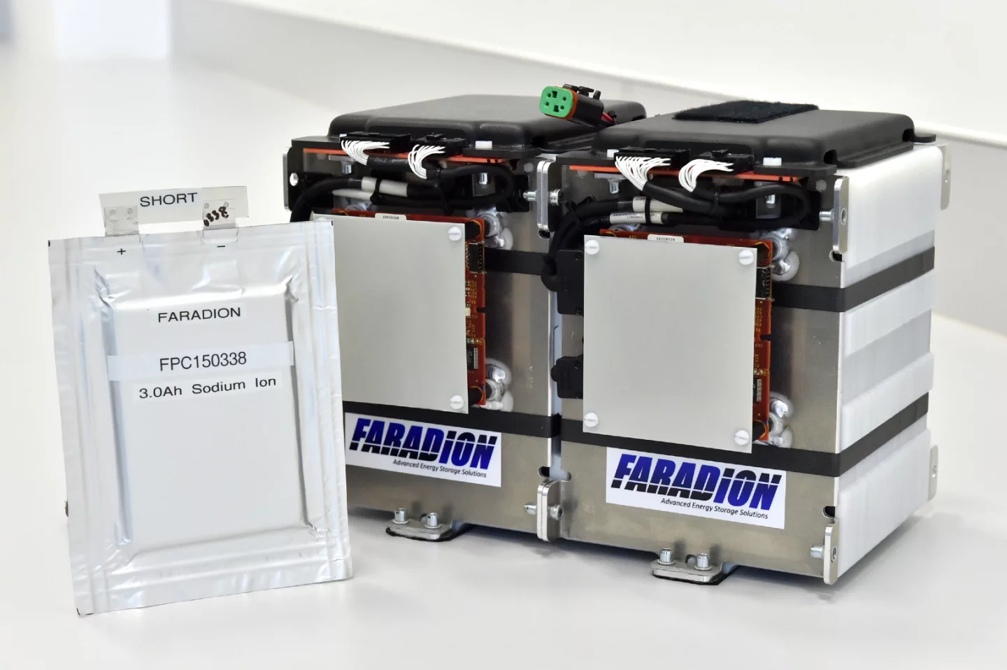 The sodium-ion battery pack, which was made by Williams, incorporates sodium salts made from common salt