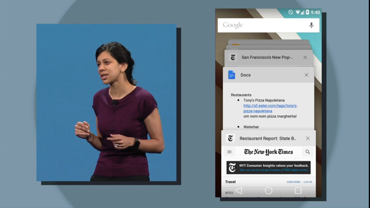 The update will bring Chrome tabs to the recent apps tool