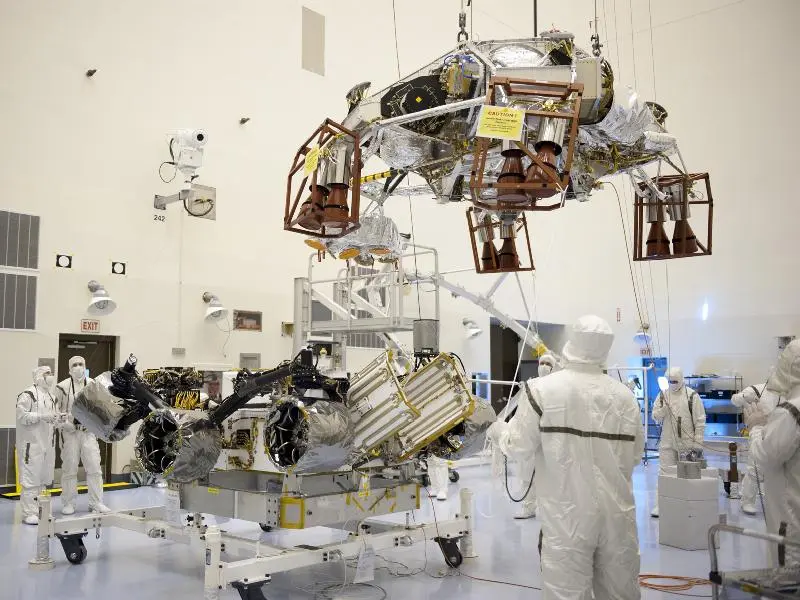 Curiosity Rover and the Descent Stage(Image: NASA)